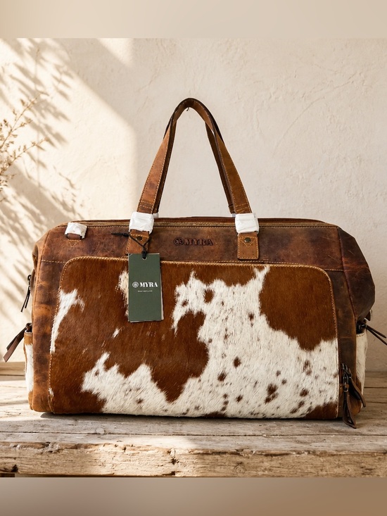 Myra Bag Handbags - Myra Bag Cowhide Leather Duffle Bag Western Weekender Travel Carry On NWT